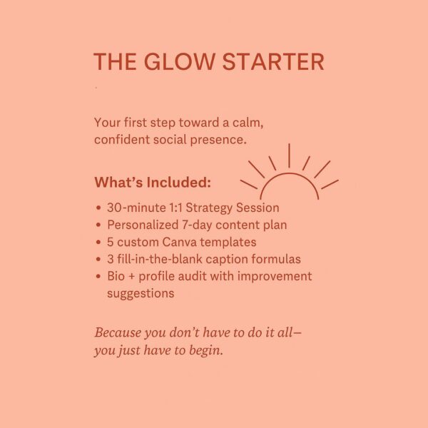 The Glow Starter:  Beginner Social Media Marketing