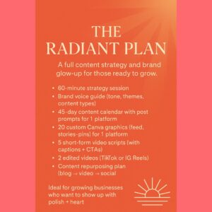 The Radiant Plan: Social Media Content Package