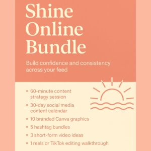 Shine Online Bundle - Starter Social Media Marketing Content and Calendar